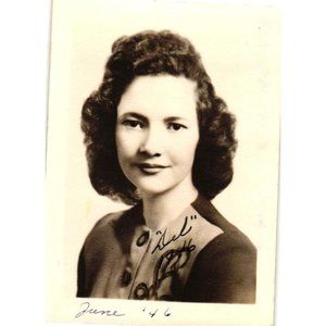 Vintage Found Photo 1946 Black and White Portrait of Young Woman